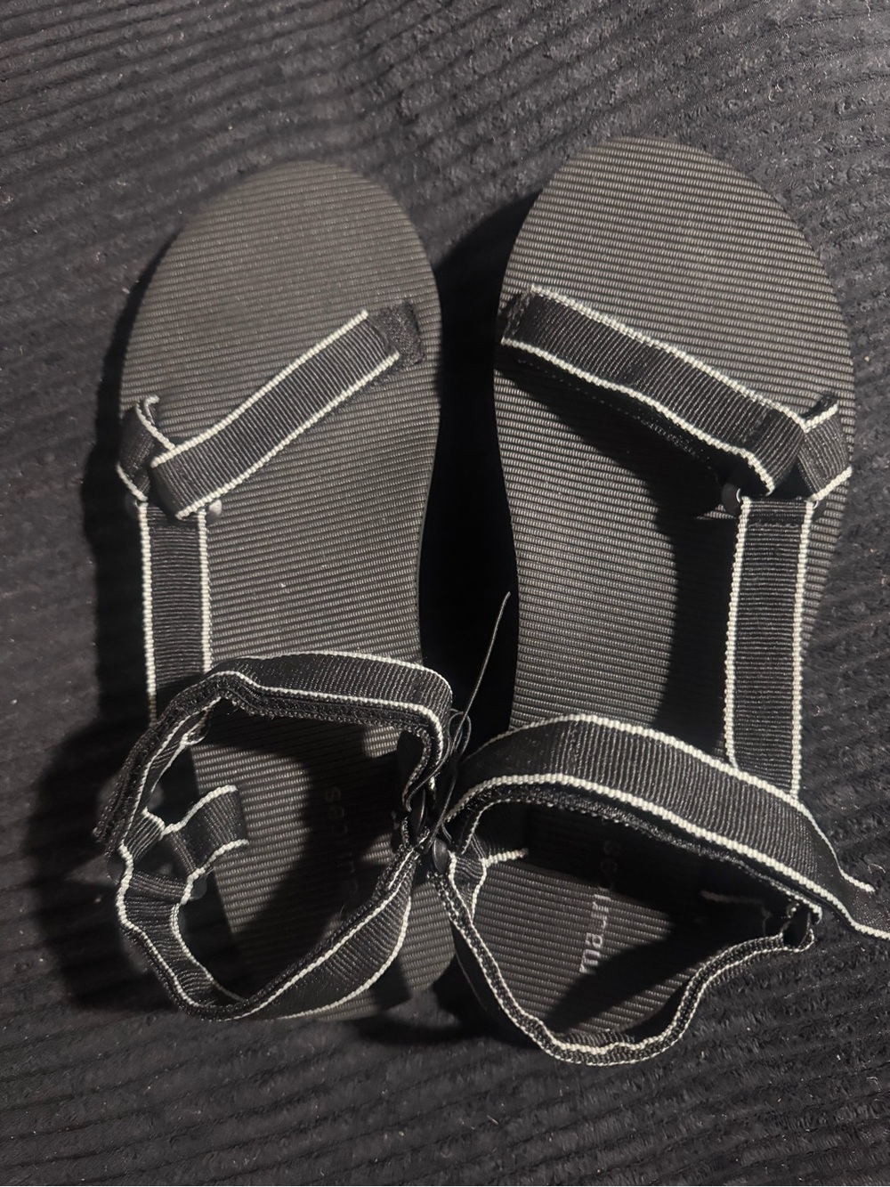 Maurices Black Strappy Sandals with Contrast Stitching size 9 new W/out tags